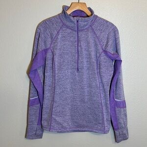 LUCY Purple Half Zip Pullover Sweatshirt